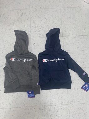 Champion boy toddler Kids Hooded Sweatshirts Gray Navy blue 2t 2y 2 years